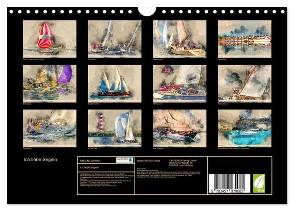 Produktbild: Ich liebe Segeln (Wandkalender 2026 DIN A4 quer), CALVENDO Monatskalender