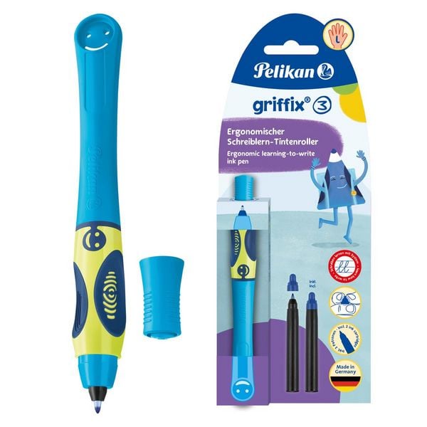 Pelikan Tintenroller griffix LH neon freshblue Blister