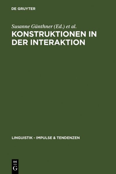 Produktbild: Konstruktionen in der Interaktion