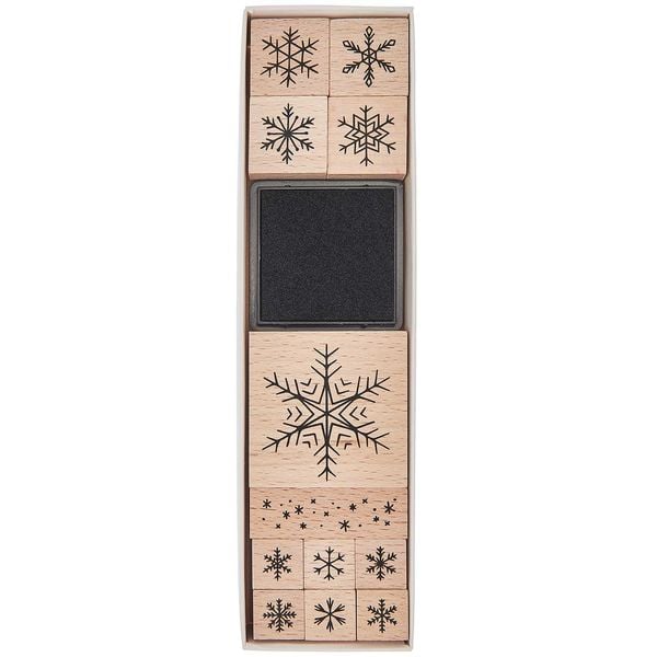 Produktbild: Stempelset Schneeflocken 100% 12 Stk