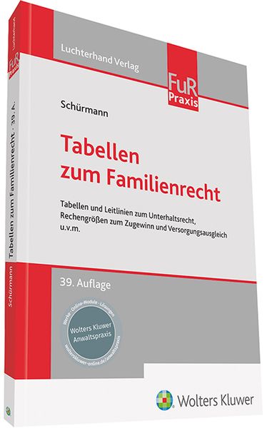 Produktbild: Tabellen zum Familienrecht