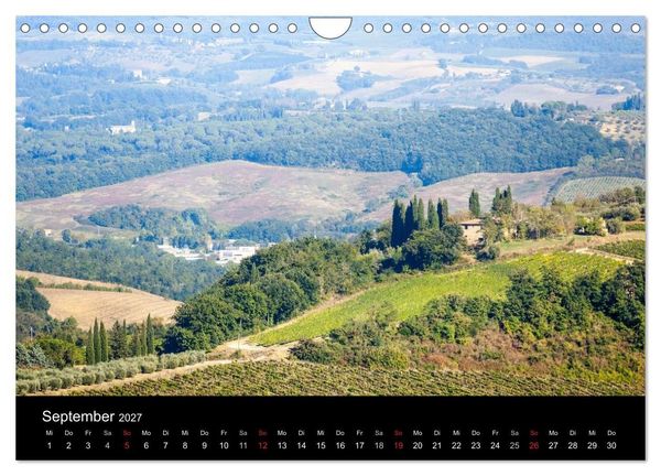 Produktbild: Toskana Landschaften (Wandkalender 2027 DIN A4 quer), CALVENDO Monatskalender