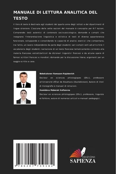 Produktbild: Manuale Di Lettura Analitica Del Testo