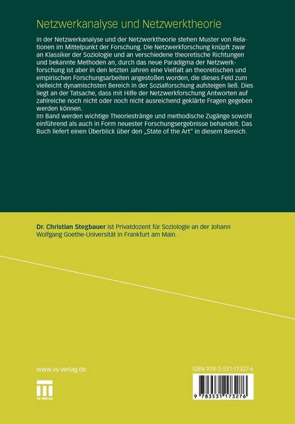 Produktbild: Netzwerkanalyse und Netzwerktheorie