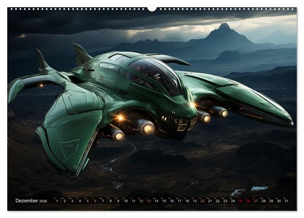 Produktbild: Futuristische Flieger (Wandkalender 2026 DIN A2 quer), CALVENDO Monatskalender