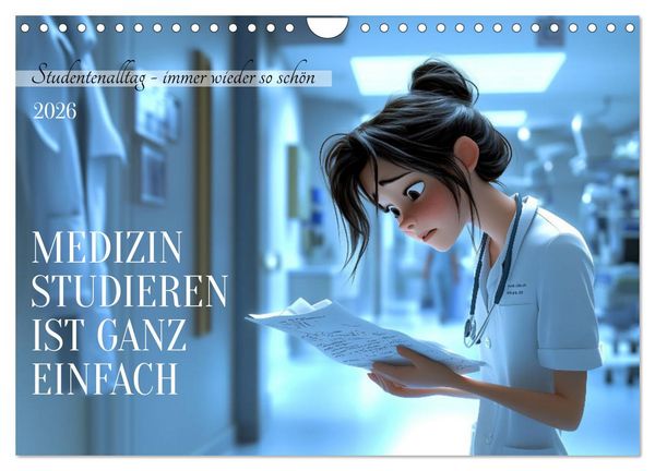 Produktbild: Medizin studieren ist ganz einfach (Wandkalender 2026 DIN A4 quer), CALVENDO Monatskalender