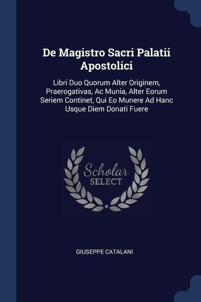 Produktbild: De Magistro Sacri Palatii Apostolici