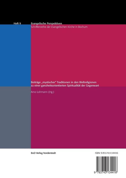 Produktbild: Beitr&auml;ge "mystischer" Traditionen in den Weltreligionen zu einer ganzheitsorientierten Spiritualit&auml;t der Gegenwart