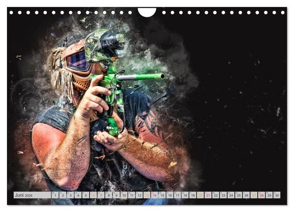 Produktbild: Paintball - extrem cool (Wandkalender 2026 DIN A4 quer), CALVENDO Monatskalender