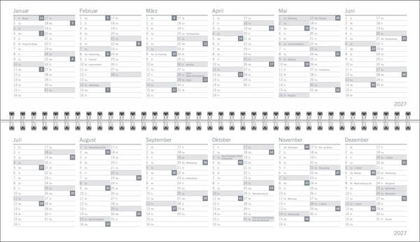 Produktbild: times&more Gr&uuml;n Wochenquerplaner 2027