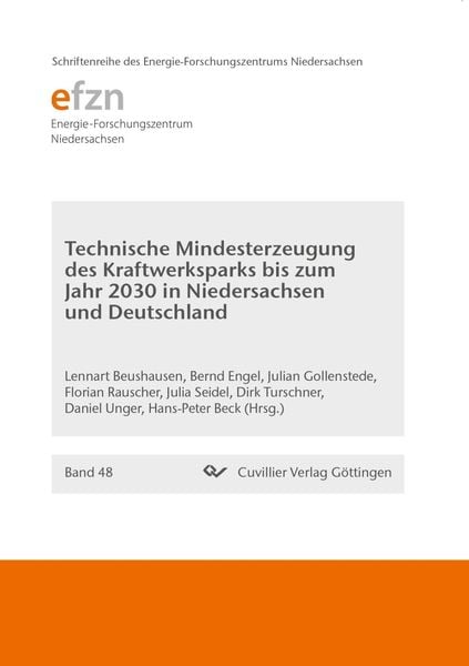 Produktbild: Technische Mindesterzeugung des Kraftwerksparks bis zum Jahr 2030 in Niedersachsen und Deutschland