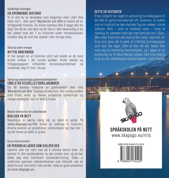 Produktbild: Mysteriet om Nils. L&aelig;r norsk med en spennende historie. Norskkurs for deg som kan noe norsk fra f&oslash;r (niv&aring; B1-B2).