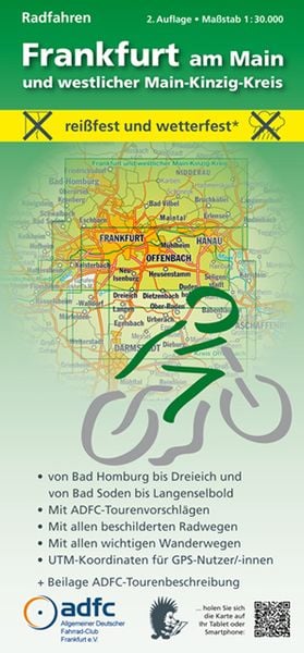 Frankfurt am Main und westlicher Main-Kinzig-Kreis. Radfahren 1 : 30 000, Sonstige von Michael Messer, Meki Landkarten, 978-3-931273-71-2