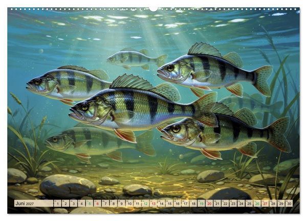 Produktbild: Barsche im See (Wandkalender 2027 DIN A2 quer), CALVENDO Monatskalender