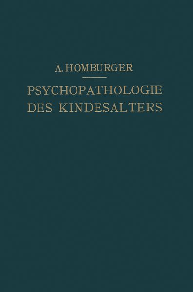 Produktbild: Vorlesungen &uuml;ber Psychopathologie des Kindesalters