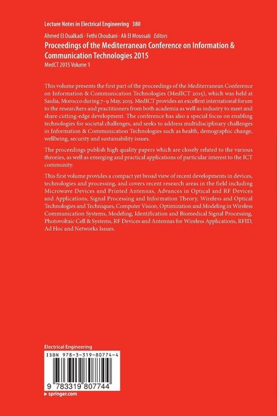 Produktbild: Proceedings of the Mediterranean Conference on Information & Communication Technologies 2015