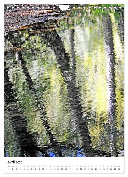 Produktbild: Reflets d'eau (Calendrier mural 2026 DIN A4 horizontal), CALVENDO calendrier mensuel