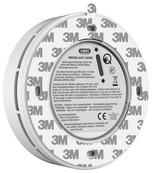Produktbild: ABUS PREFIRA Slim Plus Rauchwarnmelder (&Oslash; x H) 110mm x 28.5mm