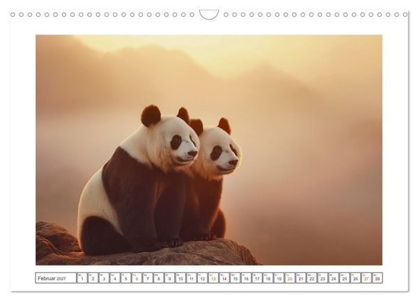 Produktbild: Panda Magie (Wandkalender 2027 DIN A3 quer), CALVENDO Monatskalender
