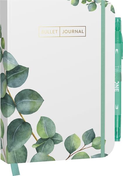 Bullet Journal 'Leaves' 05 mit original Tombow TwinTone Dual