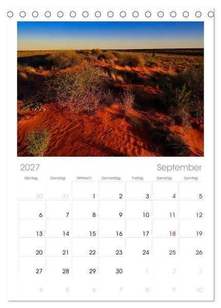 Produktbild: Tischplaner 2027 - Roadtrip durchs Outback - Australiens wilde Seele (A5 Tischkalender zum Aufstellen) CALVENDO