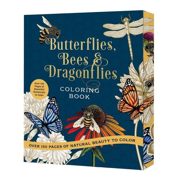 Produktbild: Butterflies, Bees & Dragonflies Coloring Book