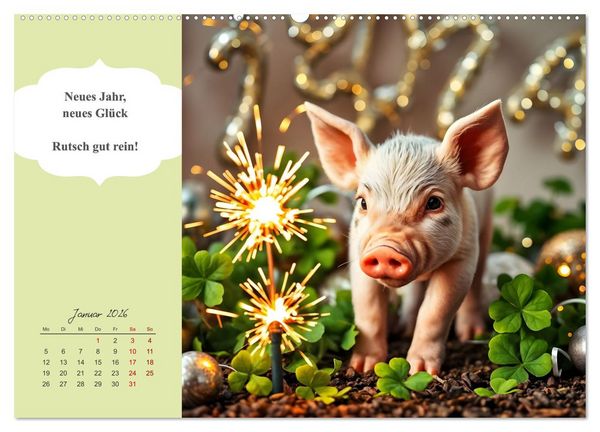 Produktbild: Tierische Herzensbrecher - Charmante Tiere mit ihren Botschaften (Wandkalender 2026 DIN A2 quer), CALVENDO Monatskalender
