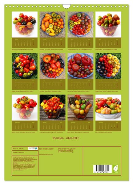 Produktbild: Tomaten - Alles BIO! (Wandkalender 2026 DIN A3 hoch), CALVENDO Monatskalender