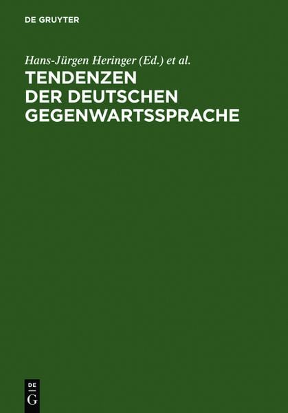Produktbild: Tendenzen der deutschen Gegenwartssprache