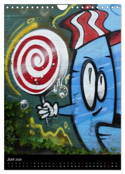 Produktbild: KA- GRAFFITI (Wandkalender 2026 DIN A4 hoch), CALVENDO Monatskalender