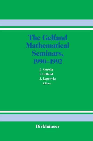 Produktbild: The Gelfand Mathematical Seminars, 1990&ndash;1992