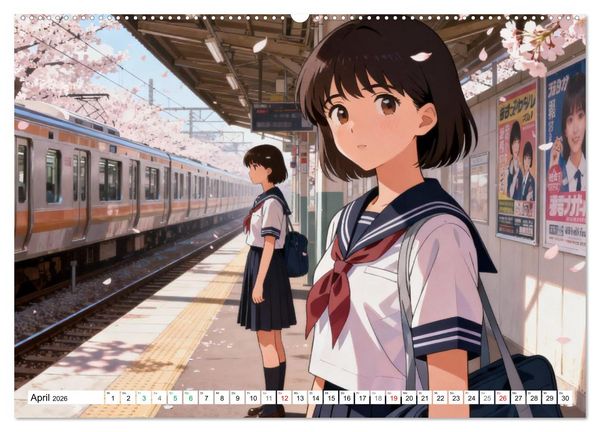 Produktbild: Zeitreise nach Tokio (Wandkalender 2026 DIN A2 quer), CALVENDO Monatskalender