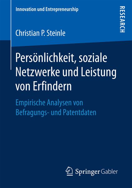 Produktbild: Pers&ouml;nlichkeit, soziale Netzwerke und Leistung von Erfindern