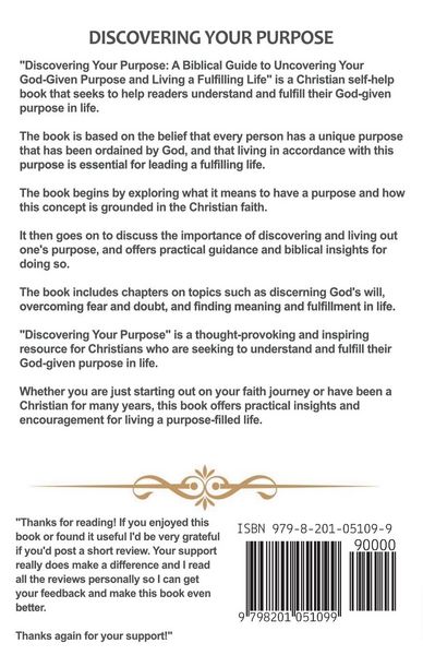 Produktbild: Discovering Your Purpose: A Biblical Guide To Uncovering Your God-Given Purpose And Living A Fulfilling Life