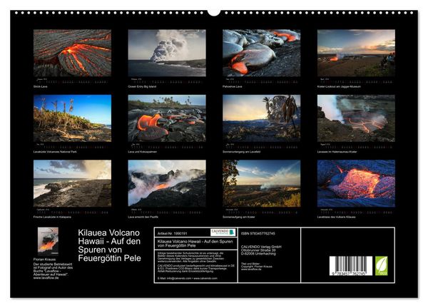 Produktbild: Kilauea Volcano Hawaii - Auf den Spuren von Feuerg&ouml;ttin Pele (hochwertiger Premium Wandkalender 2026 DIN A2 quer), Kunstdruck in Hochglanz