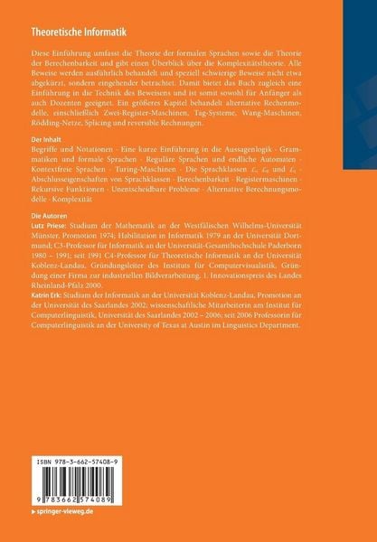 Produktbild: Theoretische Informatik