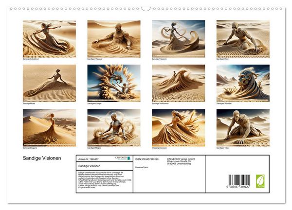 Produktbild: Sandige Visionen (hochwertiger Premium Wandkalender 2026 DIN A2 quer), Kunstdruck in Hochglanz