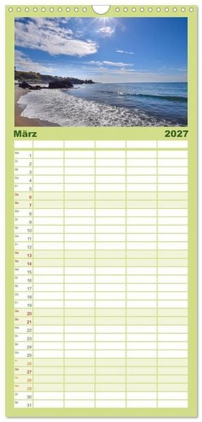 Produktbild: Familienplaner 2027 - Azoreninsel S&atilde;o Miguel mit 5 Spalten (Wandkalender, 21 x 45 cm) CALVENDO