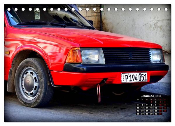 Produktbild: Moskwitsch-2141 - Ein russischer Oldtimer in Kuba (Tischkalender 2026 DIN A5 quer), CALVENDO Monatskalender