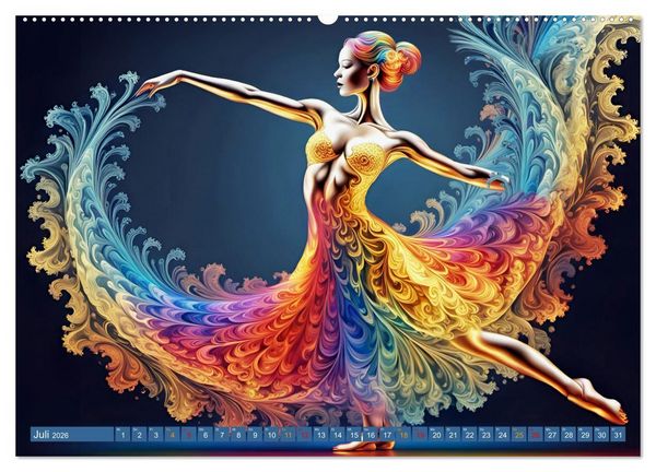 Produktbild: Wundervolle Tanzschwingungen (Wandkalender 2026 DIN A2 quer), CALVENDO Monatskalender