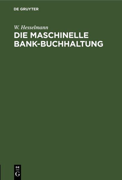 Produktbild: Die maschinelle Bank-Buchhaltung