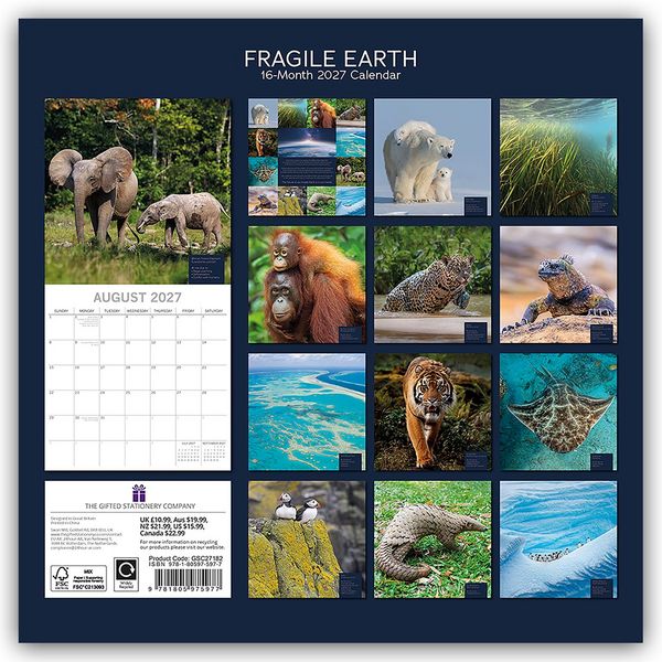 Produktbild: Fragile Earth &ndash; Die zerbrechliche Erde 2027 &ndash; 16-Monatskalender