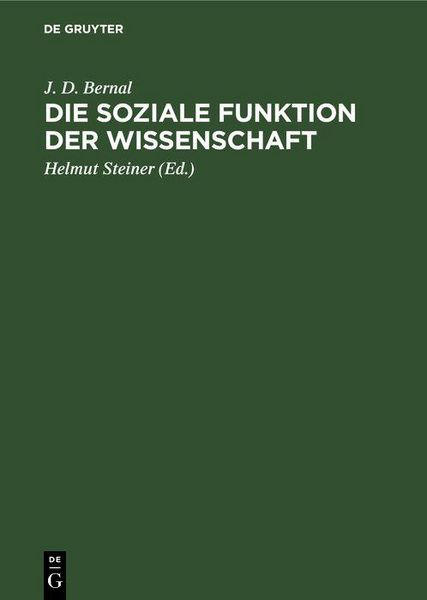 Produktbild: Die soziale Funktion der Wissenschaft