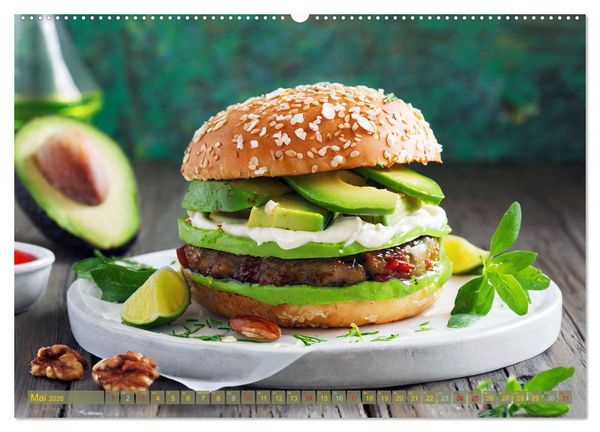 Produktbild: Unsere Burger Deluxe (Wandkalender 2026 DIN A2 quer), CALVENDO Monatskalender