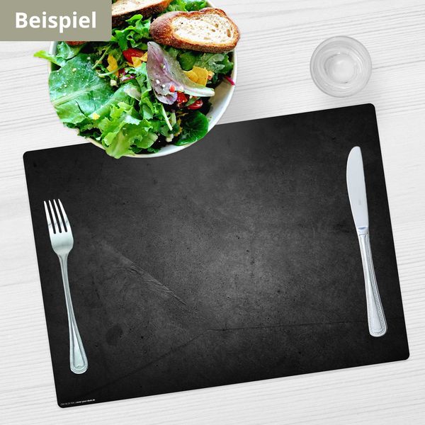 Produktbild: Tischsetmacher Tischsets Schieferplatte schwarz, aus hochwertigem Vinyl (4 St&uuml;ck), 44 x 32 cm