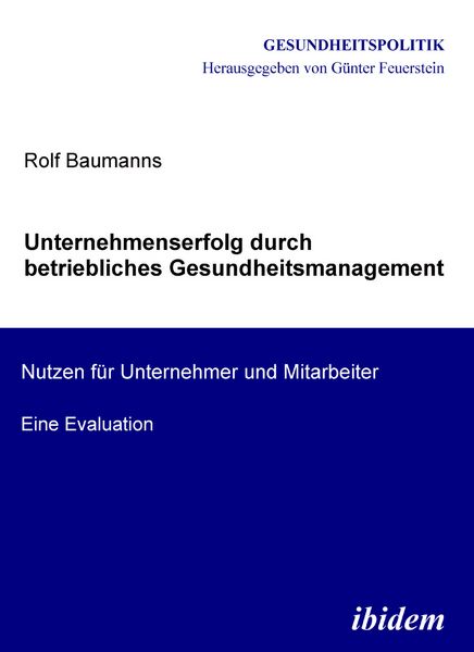 Produktbild: Unternehmenserfolg durch betriebliches Gesundheitsmanagement