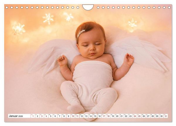 Produktbild: Zauberhaft schlafende Babies - Ruhig und friedlich (Wandkalender 2026 DIN A4 quer), CALVENDO Monatskalender