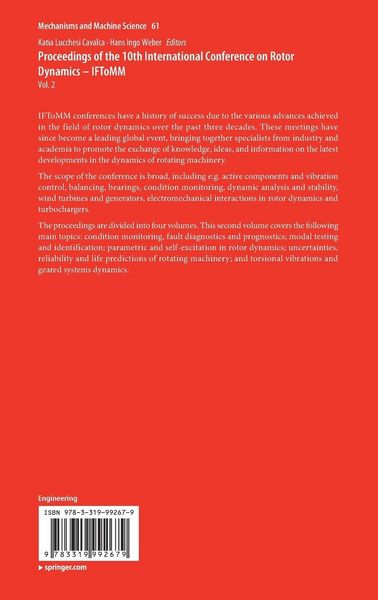 Produktbild: Proceedings of the 10th International Conference on Rotor Dynamics &ndash; IFToMM