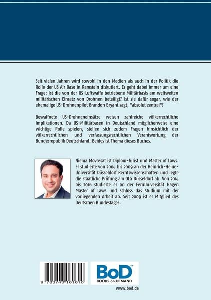 Produktbild: US-Drohneneinsatz von deutschem Boden aus: V&ouml;lkerrechtliche und verfassungsrechtliche Probleme