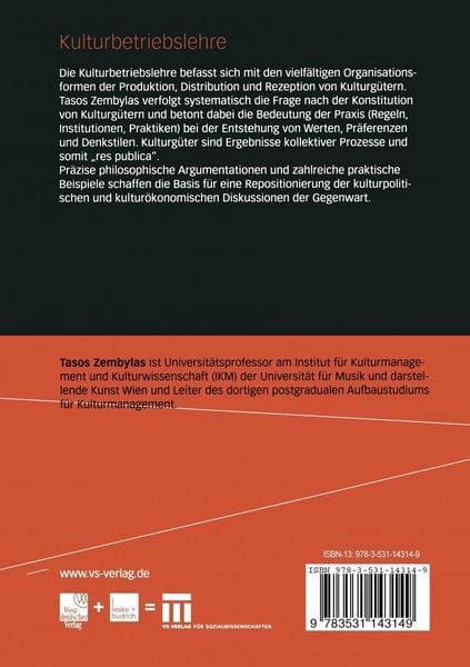 Produktbild: Kulturbetriebslehre